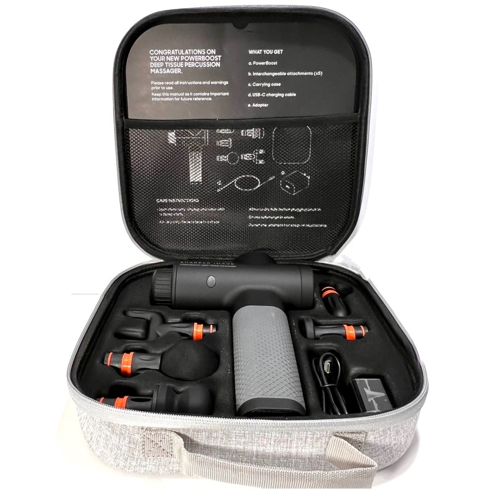 NIB Sharper Image PowerBoost Deep Tissue Percussion Massager - Picture 3 of 8